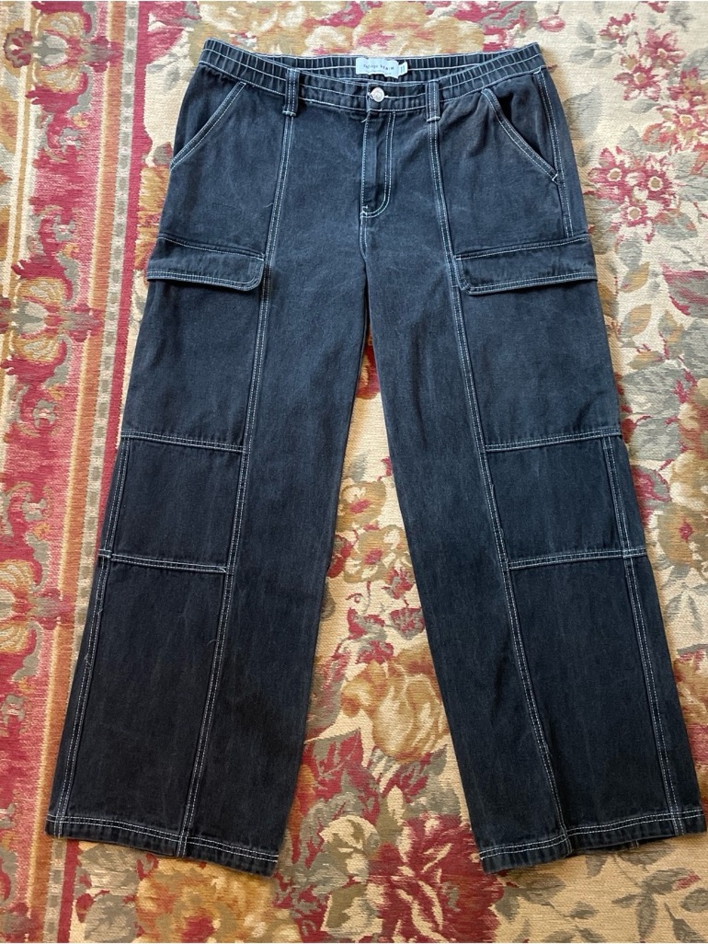 Refuge Denim Black Cargo Pants